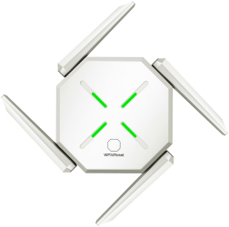 Amlificator Semnal WiFi 1200Mbps ANDROTEK® cu Banda Dubla 2.4G / 5G Fara Fir Acoperire 100m² Buton WPS 4 Antene Rotative 